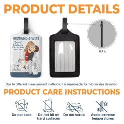 Our Love Story Is A Journey - Travel Personalized Custom Luggage Tag - Holiday Vacation Gift, Gift For Adventure Travel Lovers, Husband Wife, Anniversary -Pawfect House Sale thumb3 a8dc8fd9 ad43 4a72 add9 5cca3442bf87