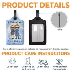 Travel Partners For Life - Travel Personalized Custom Luggage Tag - Holiday Vacation Gift, Gift For Adventure Travel Lovers, Husband Wife, Anniversary -Pawfect House Sale thumb3 c4801fbb 12d4 4f67 a4d4 b786527d0e38