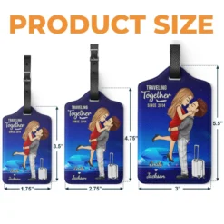 A Lifetime Of Adventure Together - Travel Personalized Custom Luggage Tag - Holiday Vacation Gift, Gift For Adventure Travel Lovers, Husband Wife, Anniversary -Pawfect House Sale thumb4 196c54c9 8084 4119 abfa a24ba26ff395