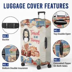 Travel Is My Therapy - Personalized Luggage Cover -Pawfect House Sale thumb4 1 9810110b 4cfa 476b aa37 02b1e897676b