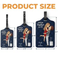 Traveling Together - Travel Personalized Custom Luggage Tag - Holiday Vacation Gift, Gift For Adventure Travel Lovers, Husband Wife, Anniversary -Pawfect House Sale thumb4 27a98910 e6c0 4d32 a349 a88161fcc136