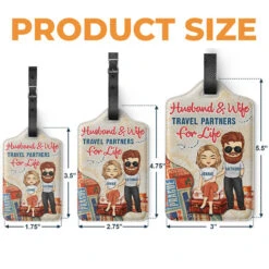 We're Partners For Life - Travel Personalized Custom Luggage Tag - Holiday Vacation Gift, Gift For Adventure Travel Lovers, Husband Wife, Anniversary -Pawfect House Sale thumb4 bc5b5b17 f421 4384 b1d6 eec1438a3290