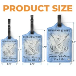 Husband And Wife Travel Partners For Life - Travel Personalized Custom Luggage Tag - Holiday Vacation Gift, Gift For Adventure Travel Lovers, Husband Wife, Anniversary -Pawfect House Sale thumb4 cd7f0527 9f57 4981 8859 d0f909e5253d